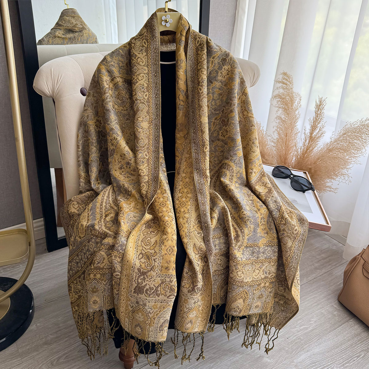 2025 태슬 블랭킷 디자인 에스닉 스타일 두꺼운 파시 - New Ethnic Fashion 리뷰 및 가격
